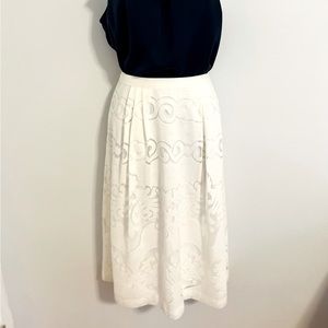 JCrew Lace Knee Length Skirt